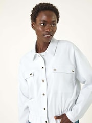 Roman White Utility Collared Pocket Jacket - Image 4 of 5