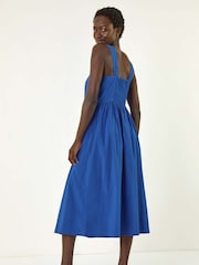 Roman Blue Seer Sucker 100% Cotton Sundress - Image 2 of 5
