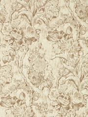 Sanderson Jute Fringed Tulip Toile Giles Deacon Wallpaper Sample - Image 1 of 1