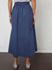 Threadbare Blue Maxi Skirt with Pockets - Image 4 of 4