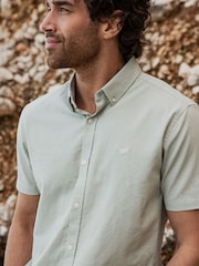 Threadbare Green Short Sleeve 100% Cotton Shirt - Image 4 of 4