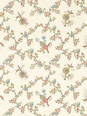 Sanderson Raspberry Stone Trelliage Giles Deacon Wallpaper Sample - Image 1 of 1