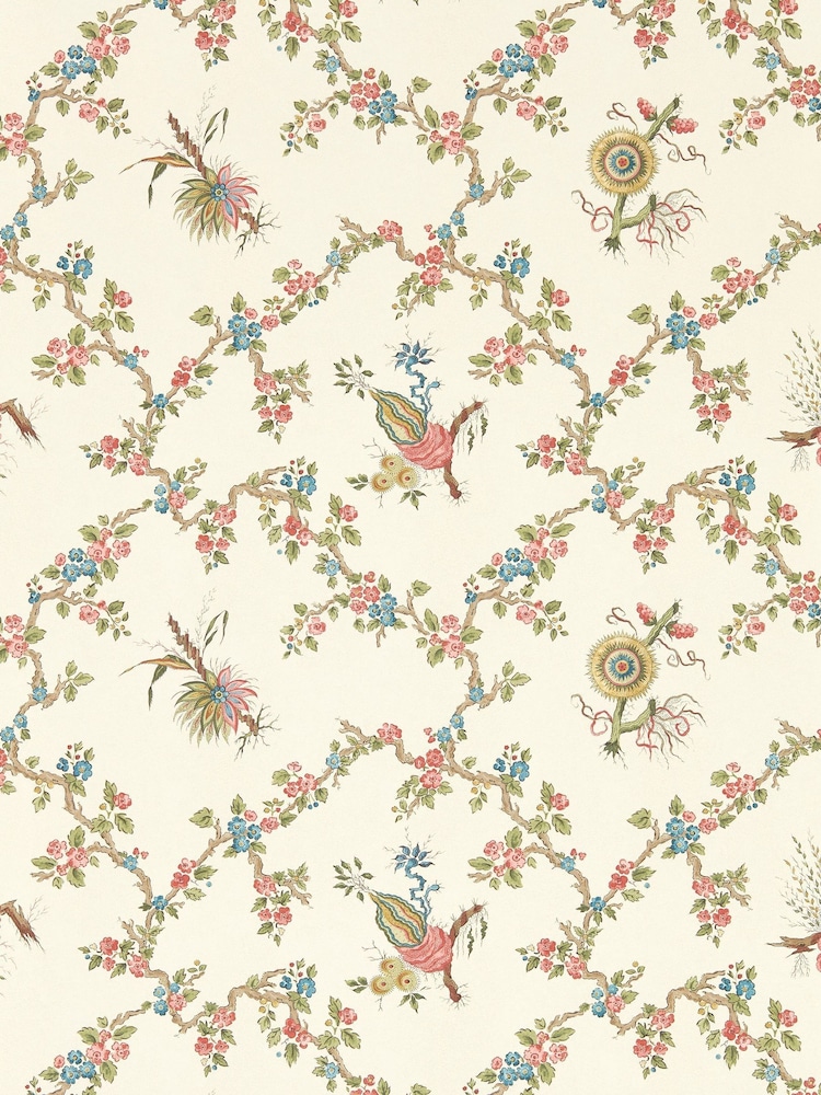 Sanderson Raspberry Stone Trelliage Giles Deacon Wallpaper Sample - Image 1 of 1