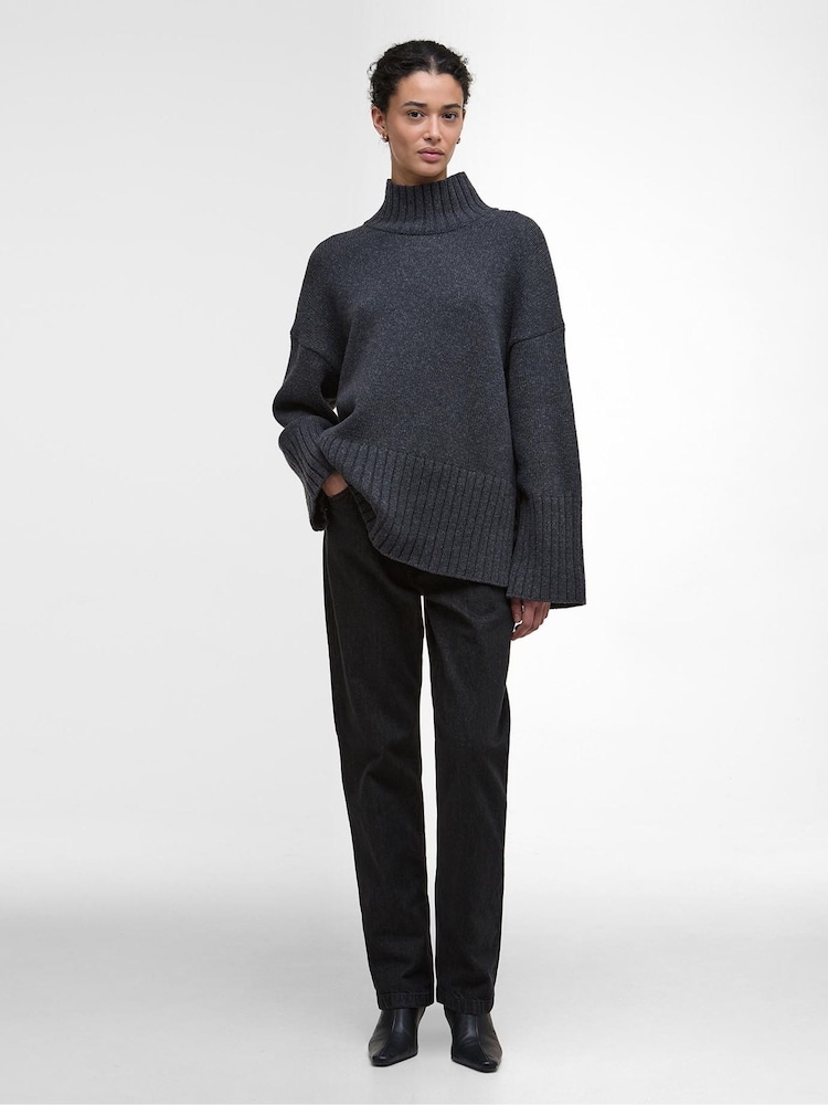 Barbour® Charcoal Grey Serena Knitted Jumper - Image 2 of 8