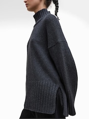 Barbour® Charcoal Grey Serena Knitted Jumper - Image 6 of 8