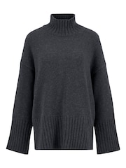 Barbour® Charcoal Grey Serena Knitted Jumper - Image 8 of 8