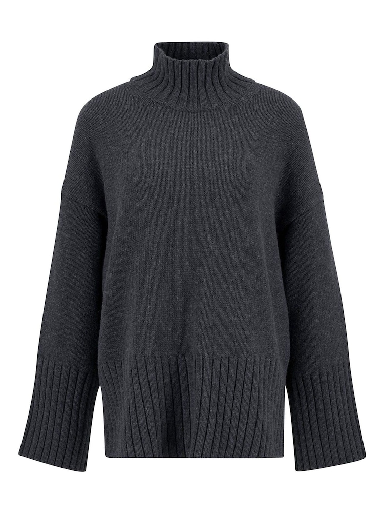 Barbour® Charcoal Grey Serena Knitted Jumper - Image 8 of 8