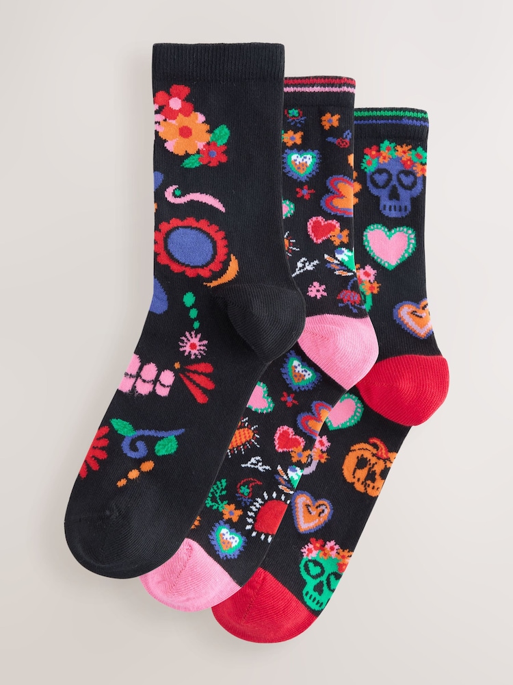 Bright Halloween - Pack de 3 pares de calcetines tobilleros - Imagen 1 de 6