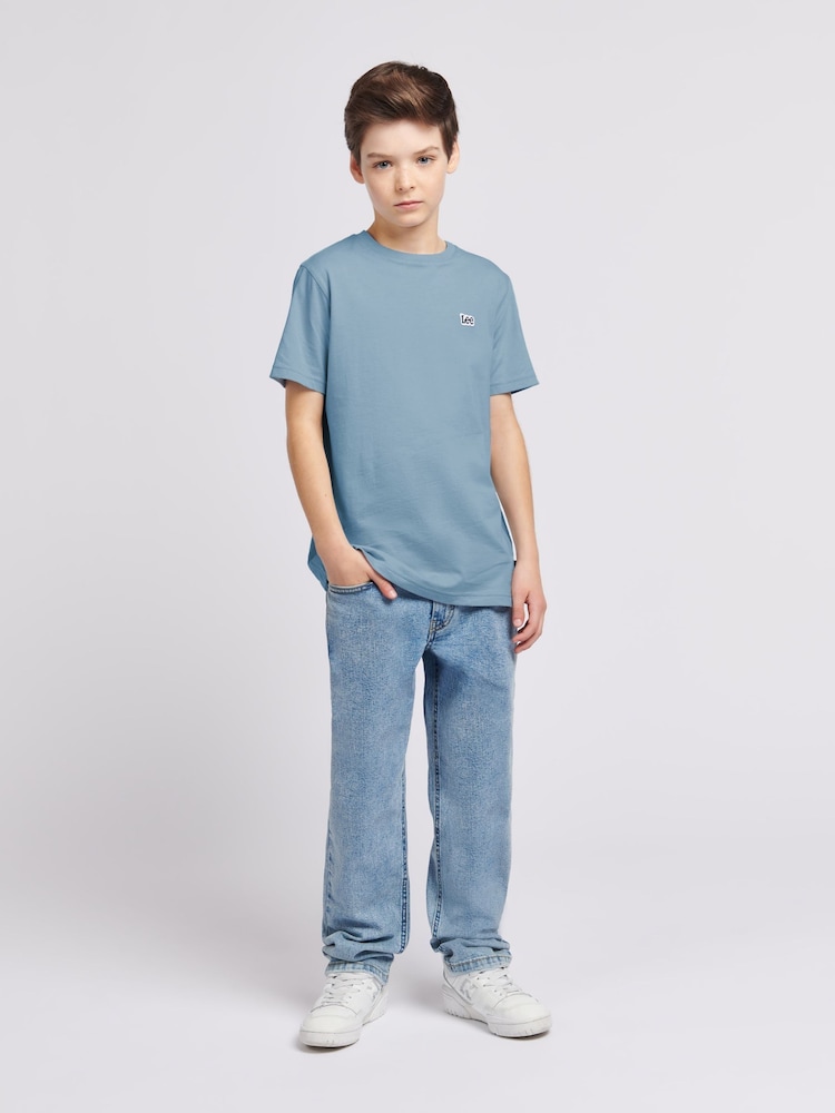 Lee Blue Boys Badge 100% Cotton T-Shirt - Image 1 of 7
