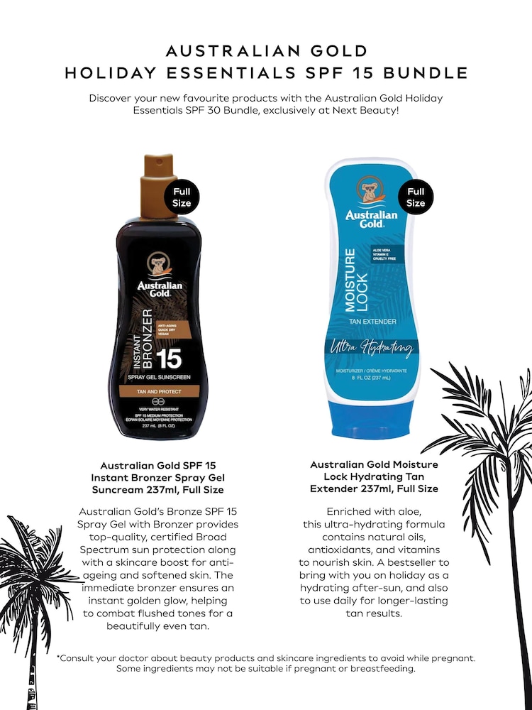 Australian Gold Holiday Essentials Bundle SPF 15 (Worth £30) - Image 2 of 2