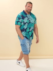 BadRhino Big & Tall Blue 100% Cotton Polo Shirt - Image 2 of 6