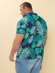 BadRhino Big & Tall Blue 100% Cotton Polo Shirt - Image 3 of 6