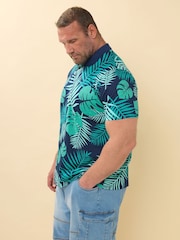 BadRhino Big & Tall Blue 100% Cotton Polo Shirt - Image 4 of 6