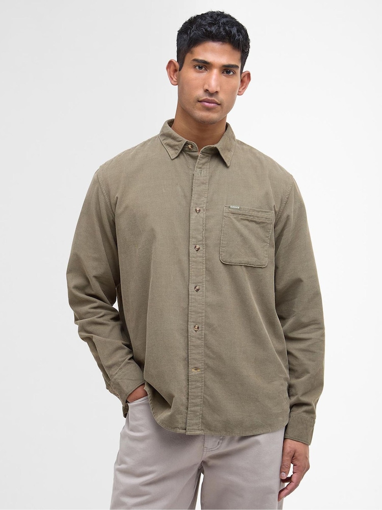 Barbour® Olive Green Bramside Relaxed Cord Shirt - Image 1 of 5