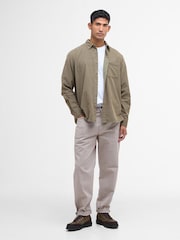 Barbour® Olive Green Bramside Relaxed Cord Shirt - Image 3 of 5