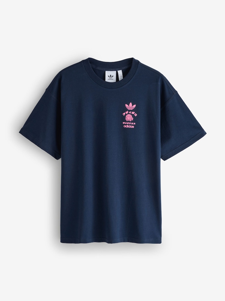 adidas Originals Indigo Blue T-Shirt - Image 1 of 2