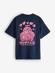 adidas Originals Indigo Blue T-Shirt - Image 2 of 2
