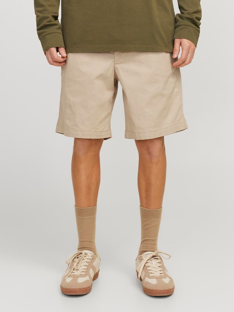 JACK & JONES Cream Loose Fit Drawstring Shorts - Image 1 of 5