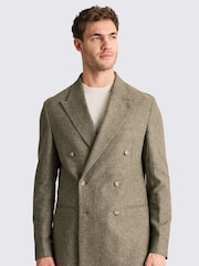 MOSS Green Relaxed Fit Cotton Linen Jacket - Image 1 of 4