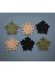 Esselle Set of 2 Green Severn Jute Star 36x36cm Placemats - Image 5 of 5