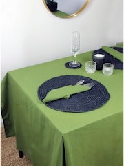 Esselle Natural Avon 100% Cotton 240x140cm Olive Table Cloth - Image 5 of 5