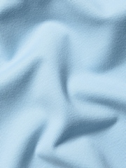 Charles Tyrwhitt Blue Short Sleeve Stretch Pique Polo Shirt - Image 5 of 5