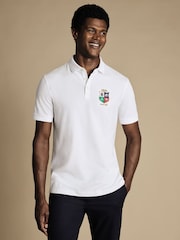 Weiß - Charles Tyrwhitt The Lions Print TM Pique Polo Shirt - Bild 1 von 5