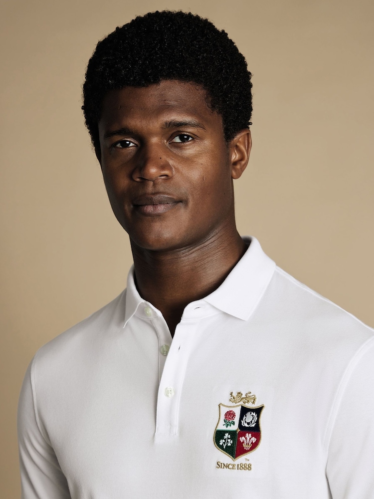 Weiß - Charles Tyrwhitt The Lions Print TM Pique Polo Shirt - Bild 2 von 5