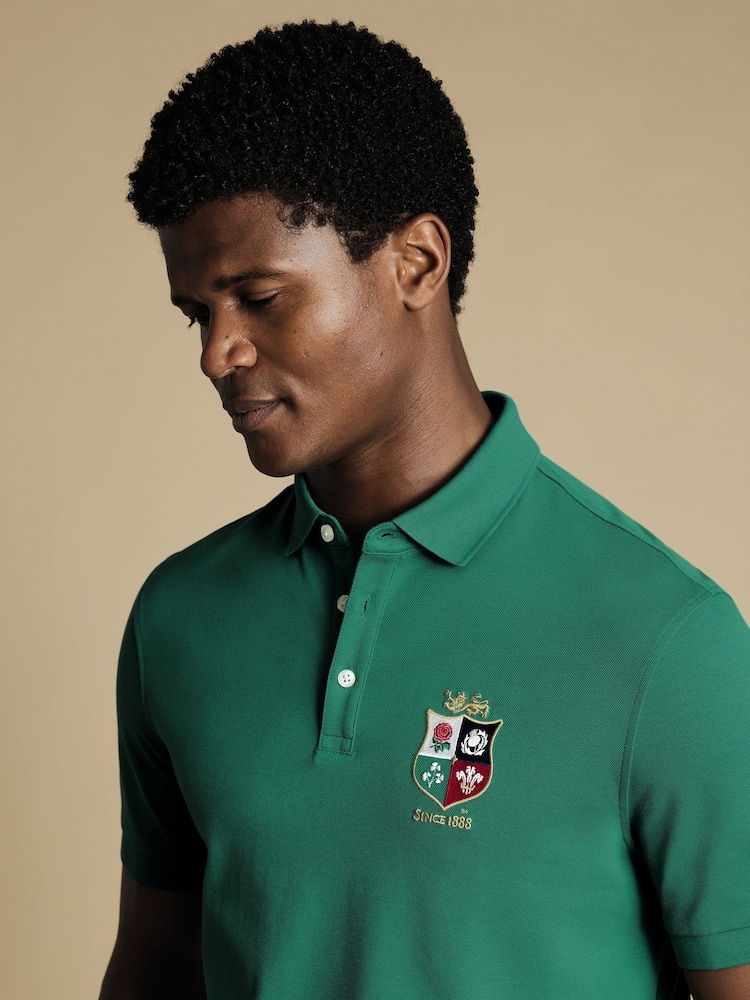Grün - Charles Tyrwhitt The Lions Print TM Pique Polo Shirt - Bild 2 von 5