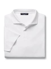 Charles Tyrwhitt White Short Sleeve Smart Pique Polo Shirt - Image 4 of 5