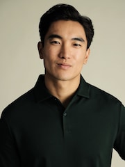 Charles Tyrwhitt Green Short Sleeve Smart Pique Polo Shirt - Image 2 of 5