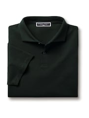 Charles Tyrwhitt Green Short Sleeve Smart Pique Polo Shirt - Image 4 of 5