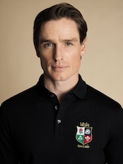 Schwarz - Charles Tyrwhitt The Lions Print TM Pique Polo Shirt - Bild 2 von 5