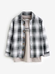 Grey Checkered Shirt and T-Shirt - Image 1 of 2