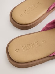 Pink Suede Forever Comfort® Twisted Mule Sandals - Image 4 of 5
