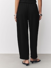 Black Barrel Leg Compact Trousers - Image 4 of 8
