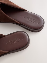 Chocolate Brown Suede Forever Comfort® Twisted Mule Sandals - Image 4 of 4