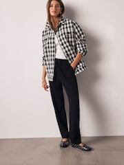 Black/White Boucle Shacket - Image 2 of 8