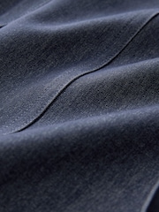 Navy Belted Denim Look Midi Kilt - Image 8 of 8