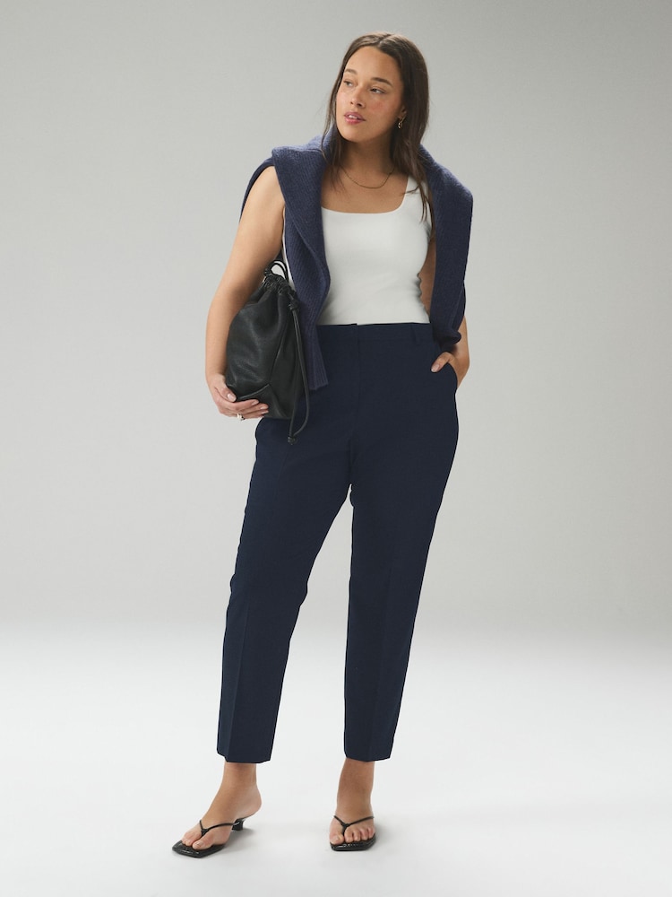 Azul marino - Tailored Hourglass Slim Trousers with Wool - Imagen 1 de 8