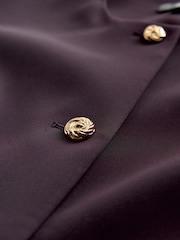 Dark Purple Collarless Blazer - Image 8 of 8