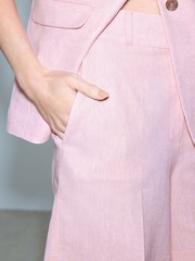 Rosa - Herringbone Linen Rich Shorts - Imagen 5 de 8