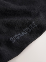 Black Supima Cotton Signature Socks 4 Pack - Image 3 of 4