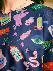 Eleanor Bowmer Indigo Blue Cotton Pyjamas - Image 6 of 6