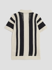 River Island Black Boys Stripe 100% Cotton Shirt - Image 2 of 5