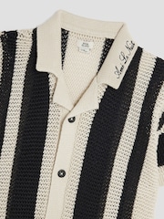 River Island Black Boys Stripe 100% Cotton Shirt - Image 3 of 5