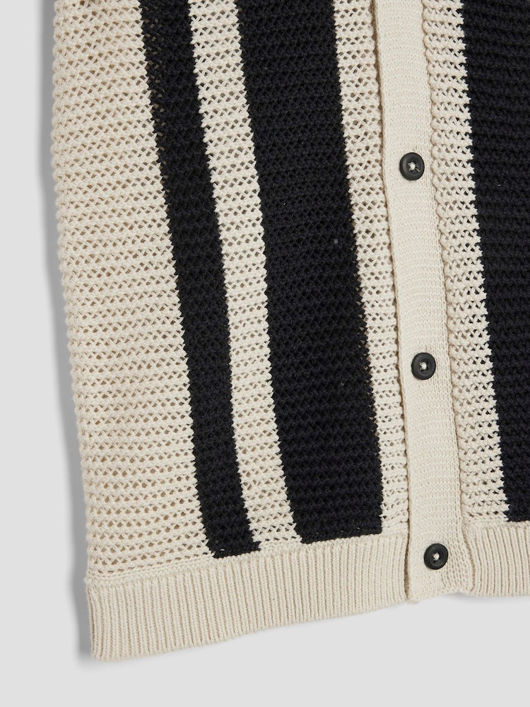 River Island Black Boys Stripe 100% Cotton Shirt - Image 5 of 5