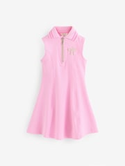 River Island Pink Girls Rib Bow Dress - Image 1 of 1