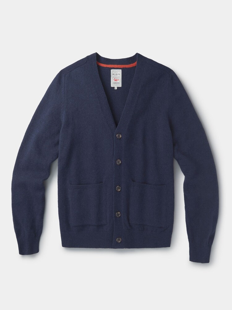 Aubin Blue Hales Lambswool Cardigan - Image 5 of 5