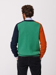 Aubin Blue Hales Lambswool Cardigan - Image 2 of 5